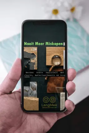 Nooit Meer Miskopen e-book op smartphone